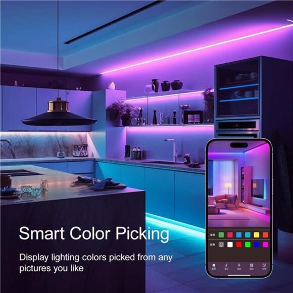 LED Strip Lights 200 FT RGB Color Changing Bedroom Room Party Music Sync Lightin - Picture 4 of 8